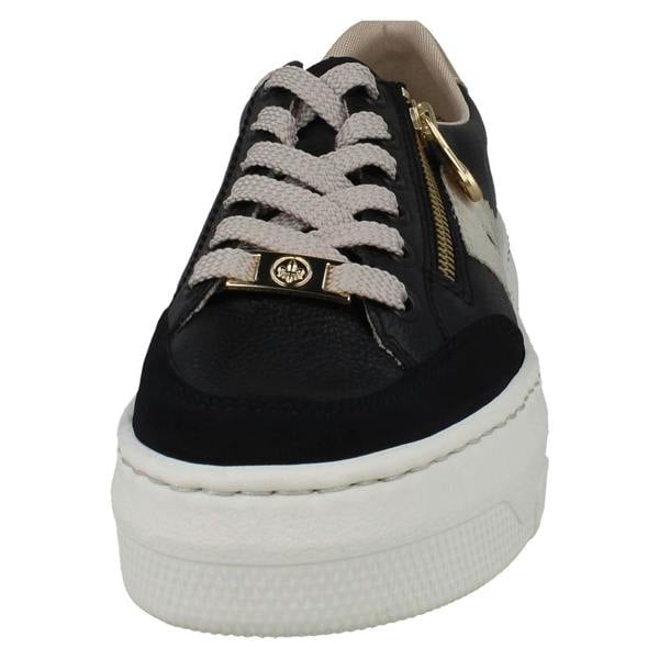 Rieker Ladies Rieker Textured Leather Platform Trainers M1912