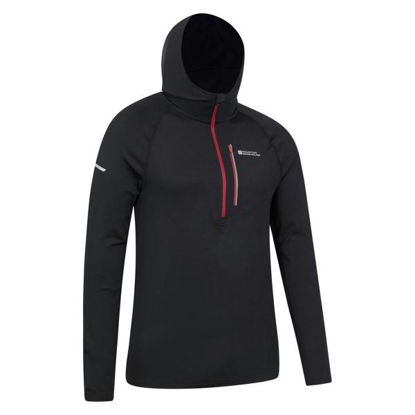 Mountain Warehouse Mens Solo Recycled Slim Hoodie - Black - 