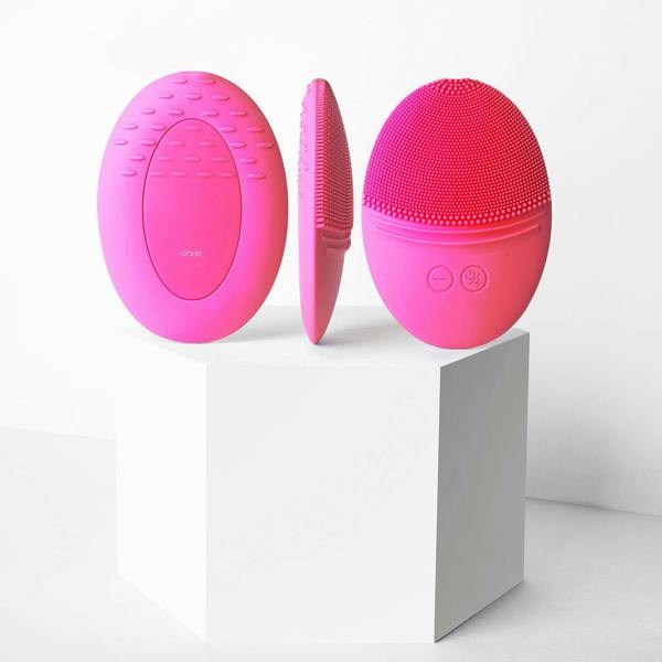 Aquarius Compact Portable Waterproof Facial Exfoliator for Women Pink Cleansing