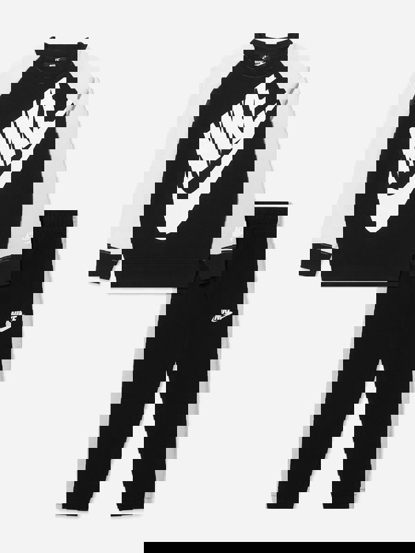 Nike Boys Oversized Futura Crew Tracksuit in Black