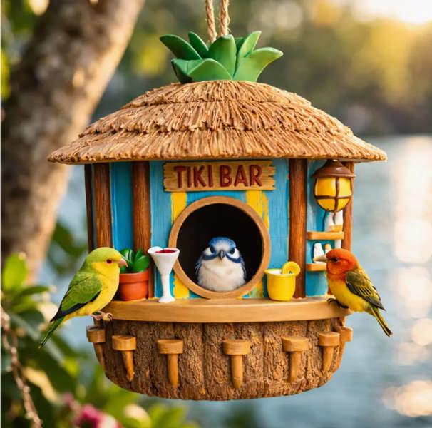 Tiki Bar Birdhouse