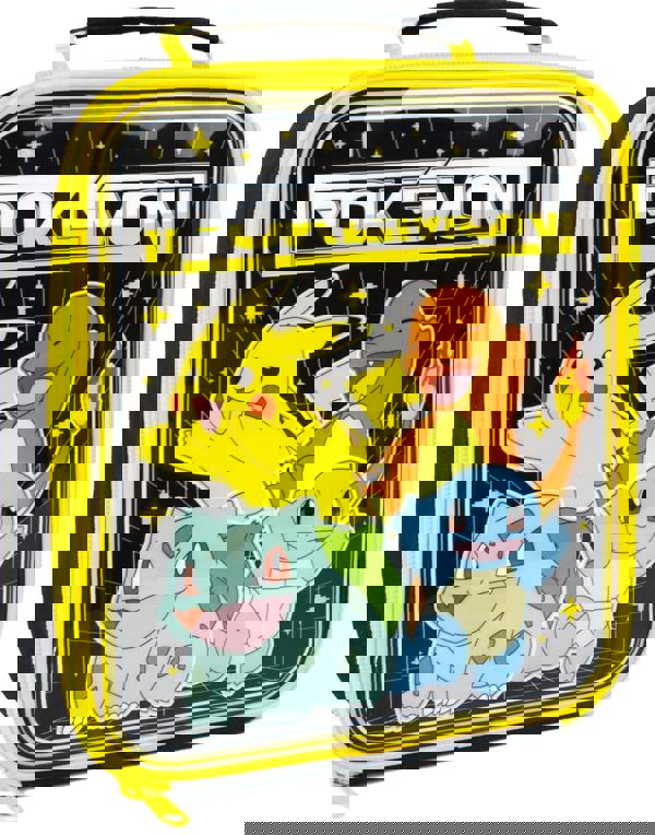 Pokemon Unisex Kids Multicoloured Pikachu & Squirtle Lunch Bag, Lunch Box and Bottle Set (One Size)