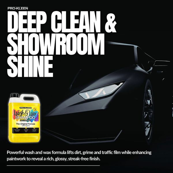 ProKleen Pro-Kleen 10 Litres Carnauba Wash and Wax Shampoo (Yellow - Lemon Fragrance)