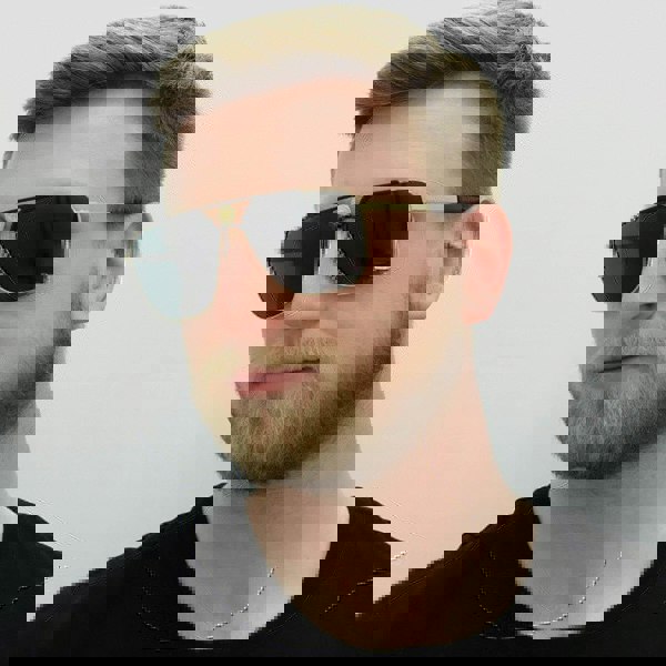 Versace Sunglasses VE2238 143687 Gold and Matte Black Dark Grey