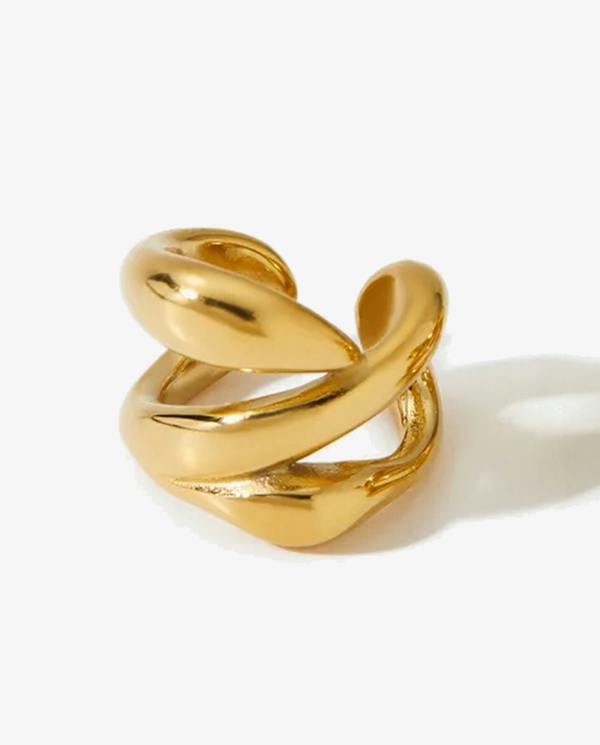 Elk & Bloom 14k Molten Gold Huggie Hoop Ear Cuff