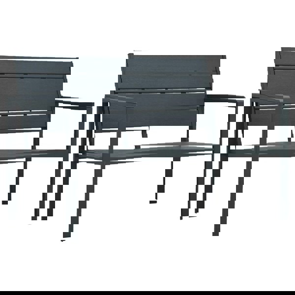 Berkfield Garden Bench 120 cm HDPE Grey Wood Look