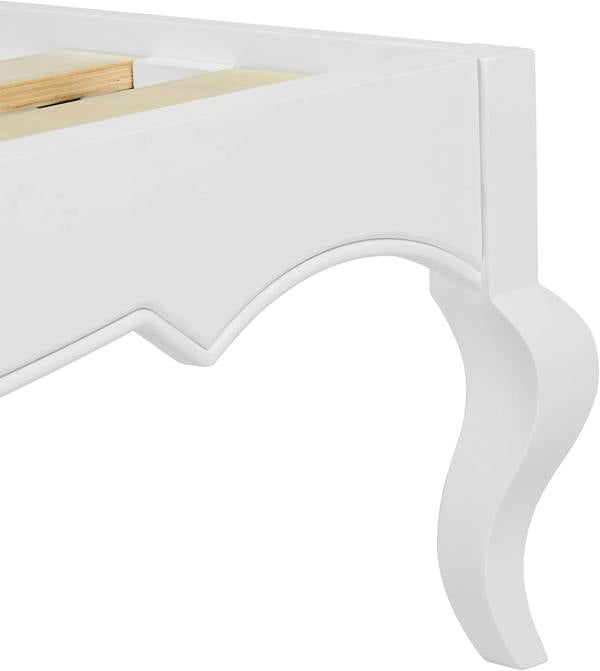 Statement Furniture Louis White French Style Bed Frame with Rattan Cane Headboard 4ft6, 5ft