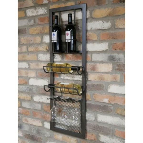 Wall-mounted Metal Wine Rack