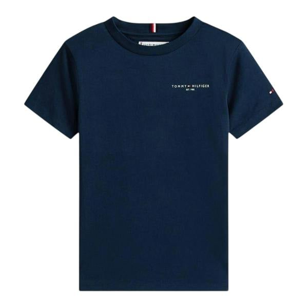 Tommy Hilfiger Childrens/Kids Logo Cotton Regular T-Shirt - Dark Navy - 