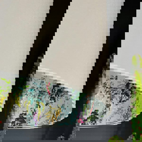 Dust Deadly Night Shade Silhouette Lampshade in Cloud. Designed and handmade by Love Frankie. Close Up