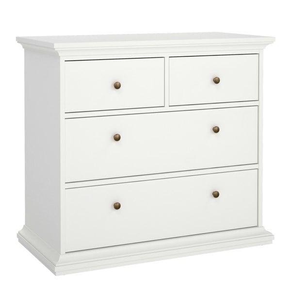 Furniture To Go Paris Chest of 4 Drawers in White