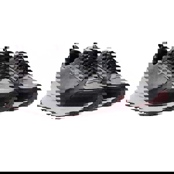 Hugo Unisex Adult Icelin Leather Running Trainers - Grey