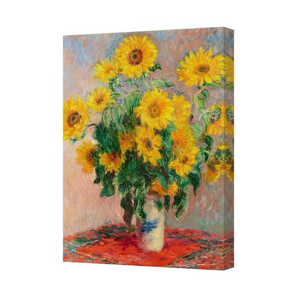 Benjamin Tate Design Sunflower Bouquet Canvas Print Van Gogh Inspired Floral Wall Art