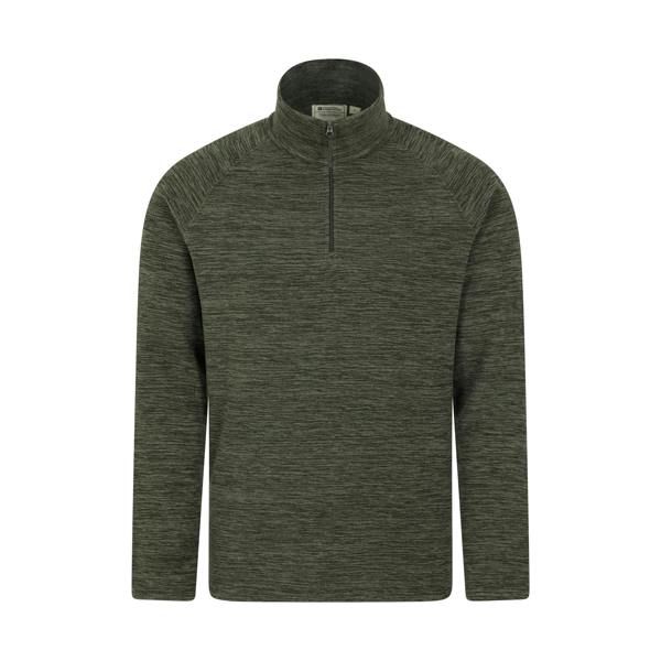 Mountain Warehouse Mens Snowdon II Fleece Top - Green - Green - 100% Polyester