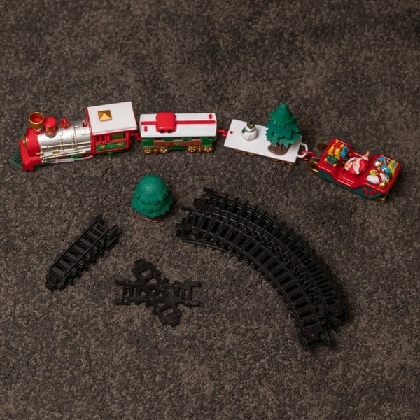 Samuel Alexander 20pc Battery Operated Light up Christmas Santa's Musical Train Set - Jingle Bells