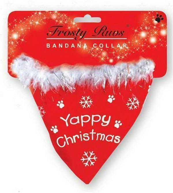 Yappy Christmas Dog Bandana Collar with Velcro Fastening, Red Festive Festive Pet Accessory image 5