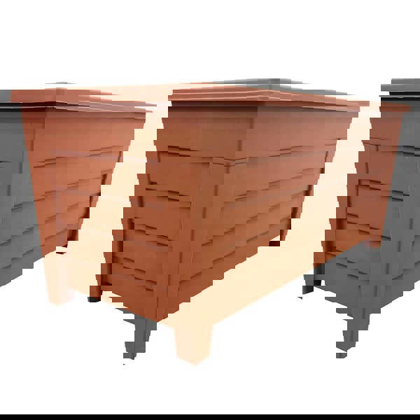 1 x Large Long 55cm Terracotta Grosvenor Trough Flower Garden Planter For Home, Greenhouse & Patios