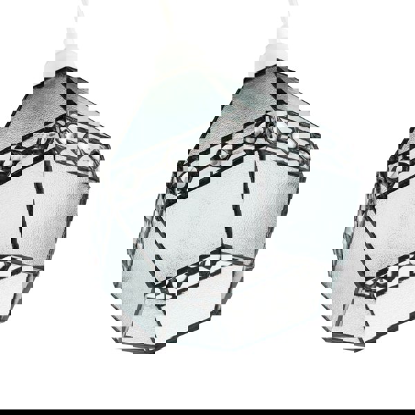 Industrial Style Pendant Light Shade with Frosted Glass and Clear Gems Image 4