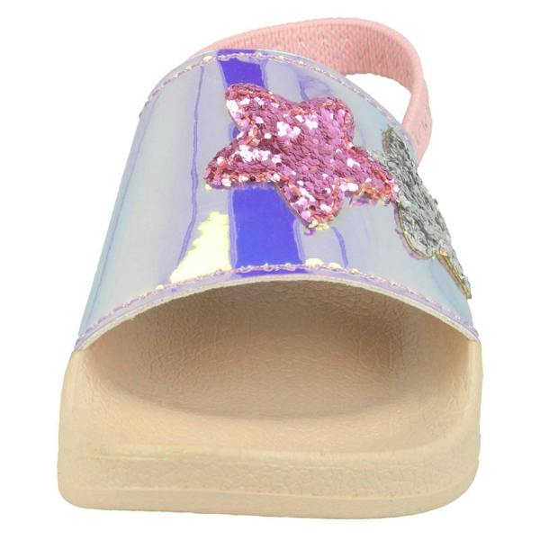 Spot On Girls Spot On Slingback Sliders With Glitter Star Design H0310
