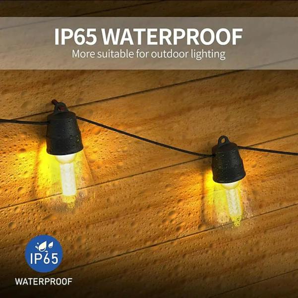 ENER-J 15m Fire Flame LED String Light Kit, Flickering Flame Bulb Effect