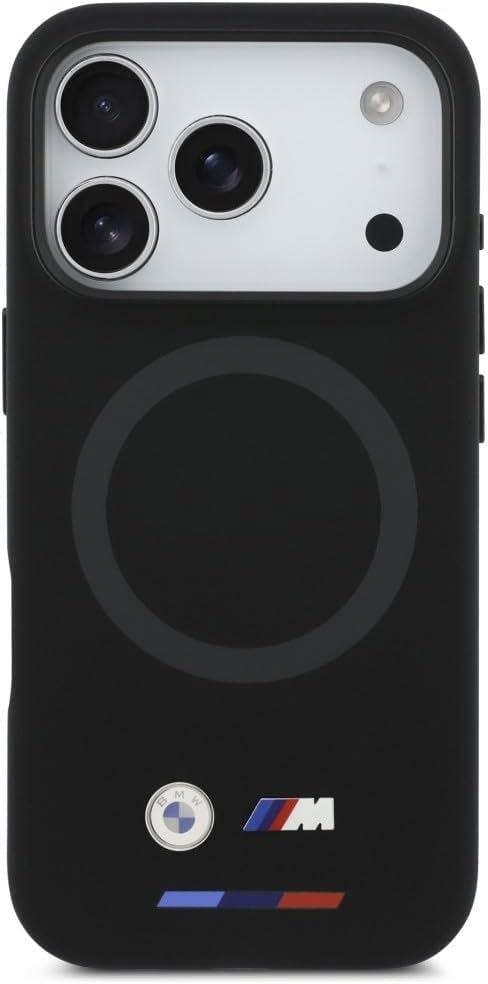 GUESS BMW M Series Liquid Silicone Case with MagSafe for iPhone 17 Pro 6.3" Black - BMHMP17L25SITBOK