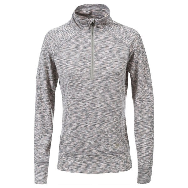 Trespass Womens Moxie Half Zip Fleece Top - Cool Grey Marl