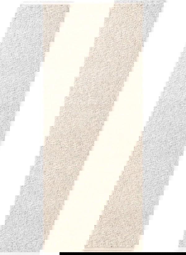 The Rugs Majoli Natural White Herringbone Wool & Jute Rug