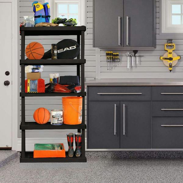 Oskar 5 Tier Shelves Garage Shelving Units Heavy Duty Storage Racking Shelf 45x91x187cm
