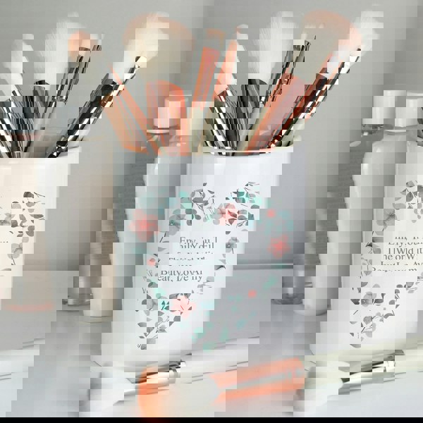 Personalised Memento Company Personalised Floral Heart Ceramic Storage Pot