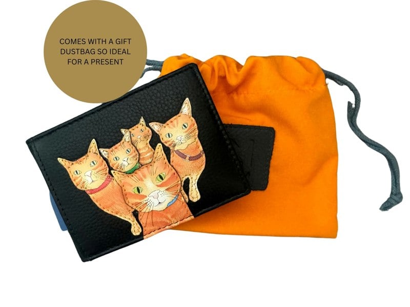 Mala Leather Kitty Crew Cat Kitten RFID Card & ID Leather Holder