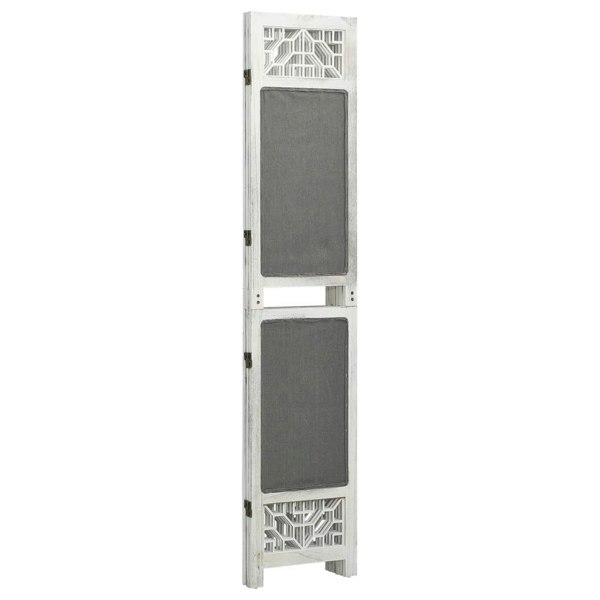 Berkfield 3-Panel Room Divider Grey 105x165 cm Fabric