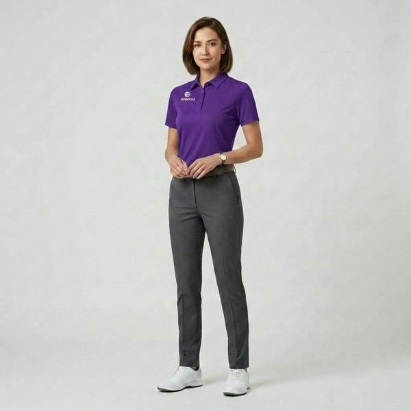 Anniou Women UV Golf Polo Shirt - purple