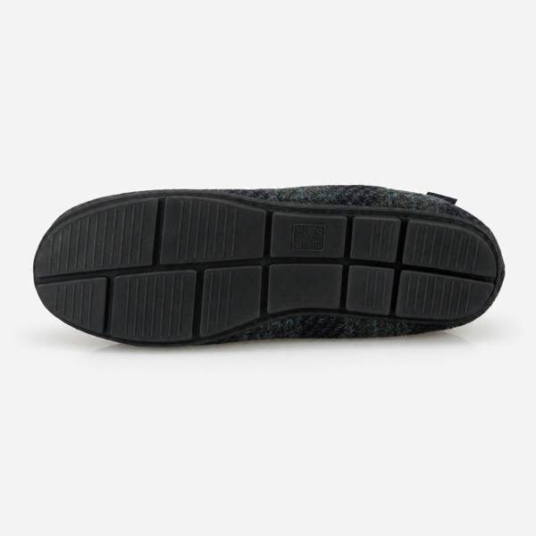 Totes CHECK MOCCASIN WITH CURLY FUR LINING Check Moccasins   in  Navy