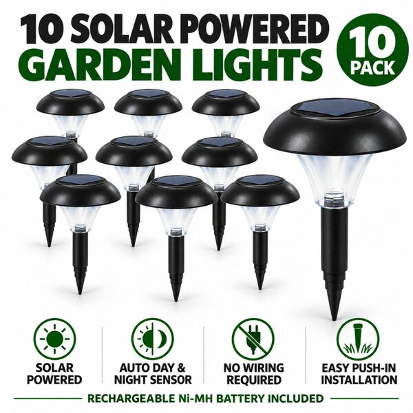 Smart Living 10Pc Garden Solar Lights