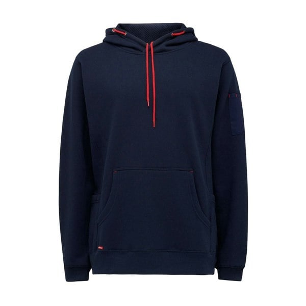 Hard Yakka Brushed Fleece Polyester Men's Blue Hooded Sweatshirt