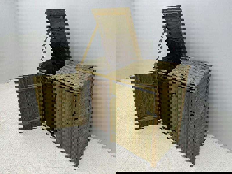 Arbor Garden Solutions Premium Tongue and Groove Wooden Wheelie Bin Store