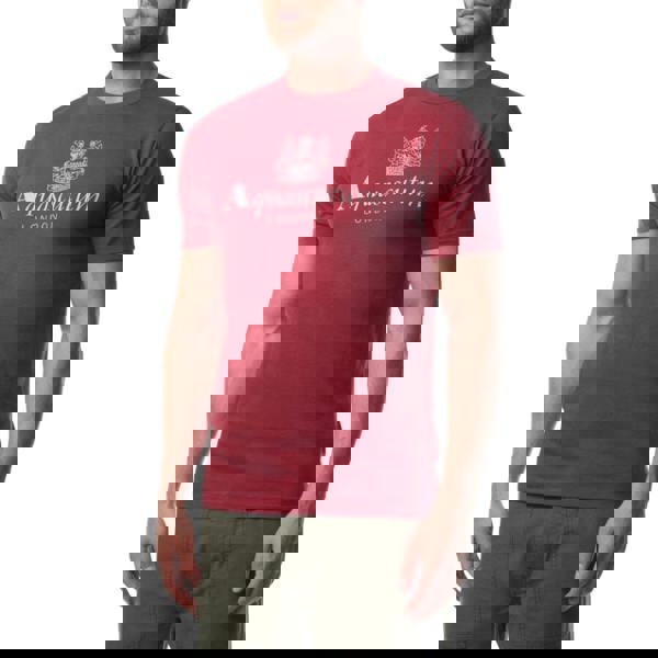 Aquascutum Active Beach Basic Big Logo T-Shirt Bordeaux Burgundy T-Shirt XS