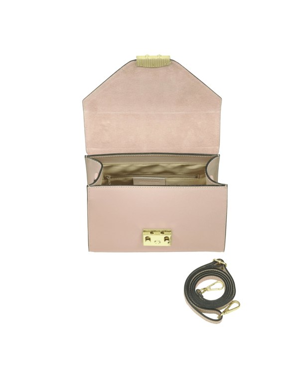 Le Parmentier Peggy Top Handle Satchel Bag - Mauve
