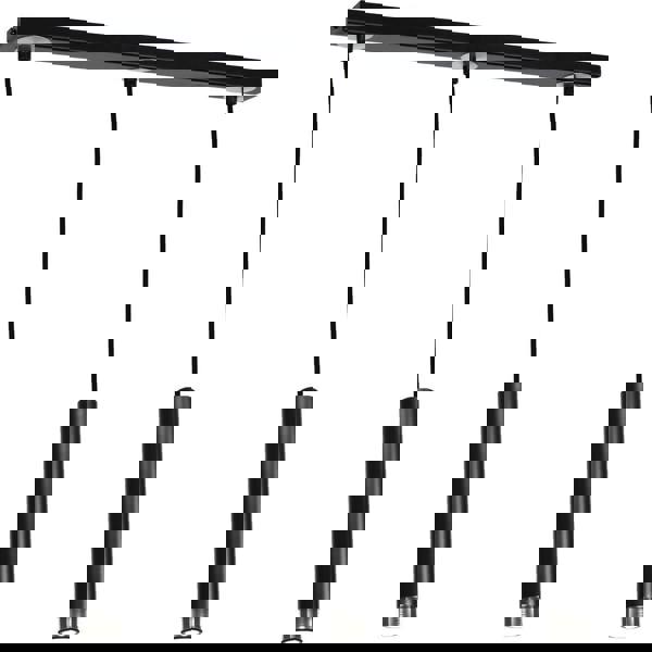 Milagro Dani Pendant Lamp Hand Made Black And Chrome