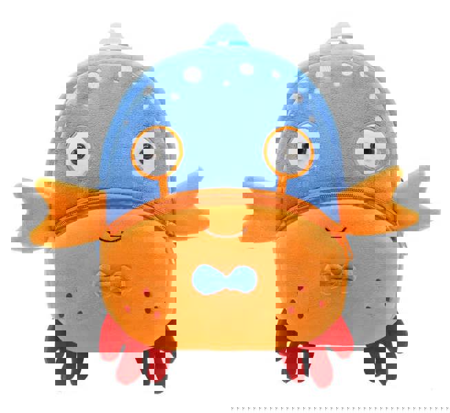 ANYKIDZ 3D Blue Crab School Backpack Cute Animal With Cartoon Designs Children Toddler Plush Bag For Baby Girls and Boys