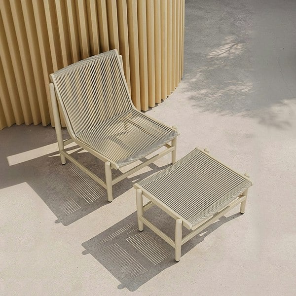 Weilai Concept Lavoie Outdoor Lounge Chair With Footstool, Rattan