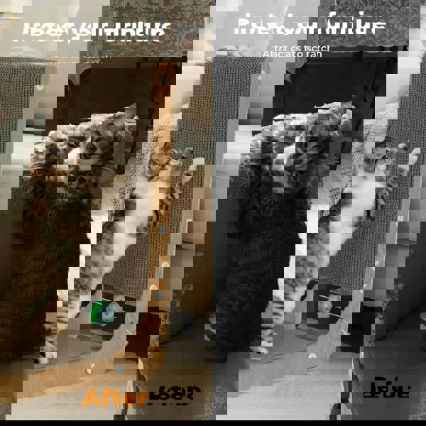 Skylos 48cm High L Shaped Cat Scratching Board with Ball Toy Wall Furniture