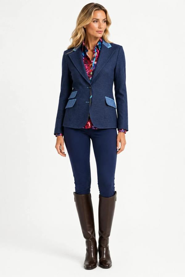 Claudio Lugli The Ascot Herringbone Contrast Blazer