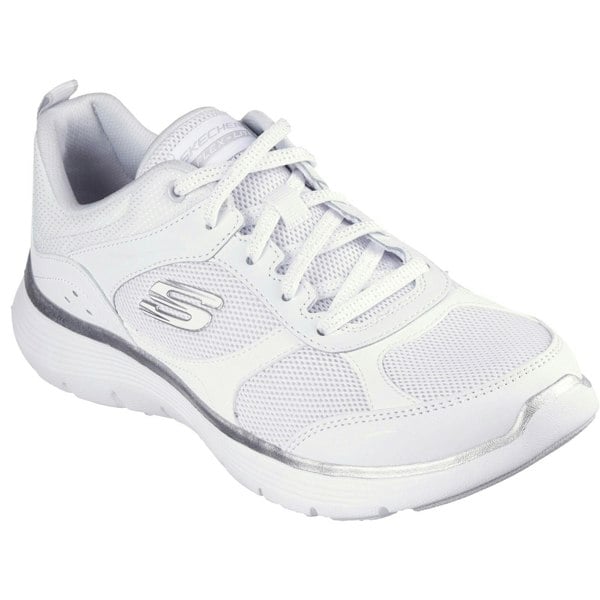 Skechers Flex Appeal 5.0 Fresh Touch Women's Trainers in White/Silver