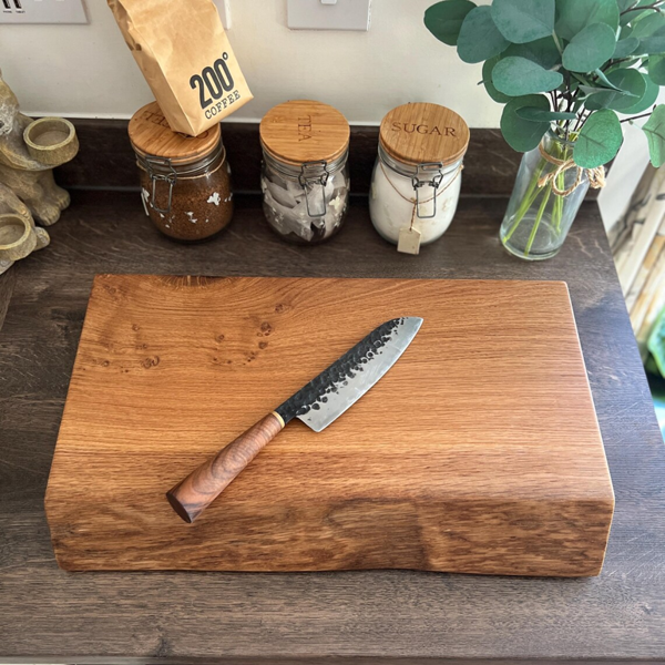 Giraffes & Craftz XL Thick Oak Live Edge James Martin Style Chopping Board Block