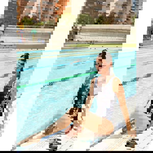 Zoggs Moonstone Scoopback Swimsuit - Black/Blue