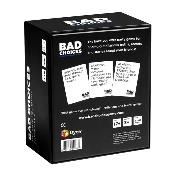 Dyce Games Bad Choices Adult Party Game