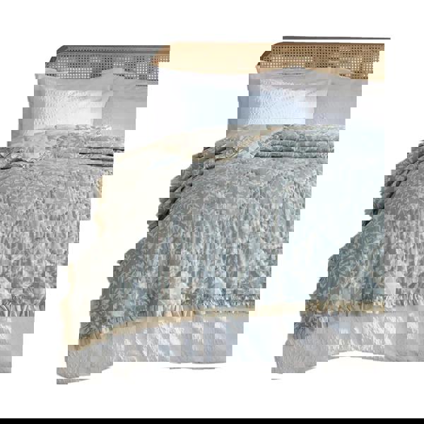 Wylder Amelia Cotton Quilted Bedspread - Seafoam