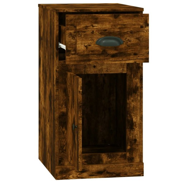 Berkfield Side Cabinet with Drawer Smoked Oak 40x50x75 cm Engineered Wood