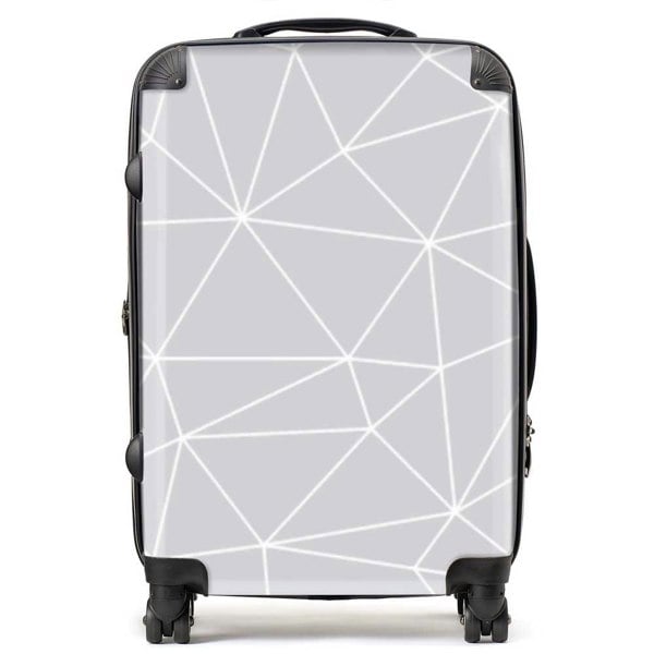 Warren Reed Geometric Triangle Pattern Suitcase